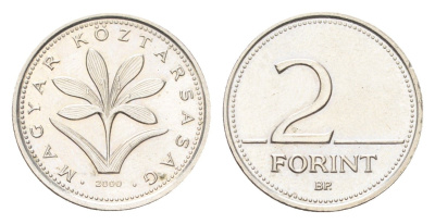 Венгрия 2 форинта 2000 KM 693 медно-никель UNC 4705-1159