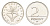 Венгрия 2 форинта 2000 KM 693 медно-никель UNC 4705-1159
