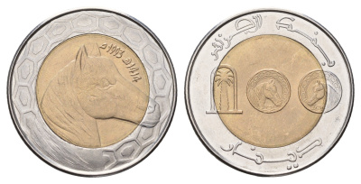 Алжир 100 динаров 1993 KM 132 биметалл UNC 4672-216