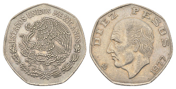 Мексика 10 песо 1977 Мигель Идальго-и-Костилья KM 477.1 медно-никель 4661-1141