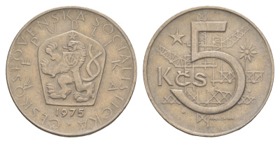 Чехословакия 5 крон 1975 KM 60 медно-никель 4548-1156