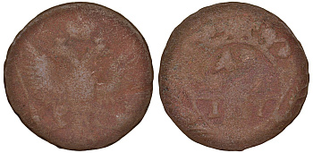 Россия 1 деньга 17XX медь 51-3811