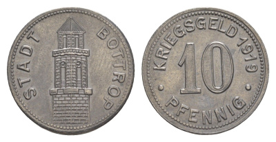 Боттроп 10 пфеннигов 1919 Funck 54.5, Men05 3327.1, Men18 4247.1 железо 4636-865