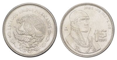 Мексика 1 песо 1986 Mo KM 496 медно-никель UNC 4637-634