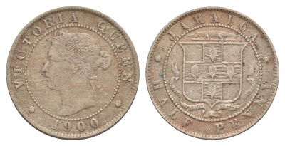 Ямайка 1/2 пенни 1900 Виктория (1837-1901) KM 16 медно-никель 413-911