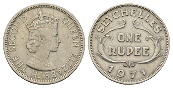 Сейшельские острова (Сейшелы) 1 рупия 1971 KM 13 медно-никель 4565-625
