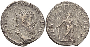 Римская Империя (императоры в Галлии) антониниан 260 - 269 Постум. IMP C POSTVMVS P F AVG / HERC DEVSONIENSI, Геркулес с палицей, луком и львиной шкурой, Колония Агриппины, Good Very fine RIC 64 биллон 1073-12-24