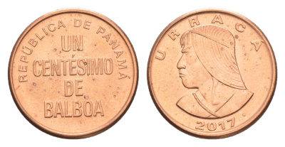 Панама 1 сентесимо 2017 Уррака KM 125 цинк плакированный медью UNC 4643-1232
