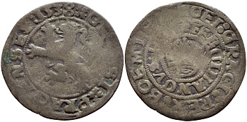 БОГЕМИЯ 1 ГРОШ, ПРАЖСКИЙ 1538 ФЕРДИНАНД I, (1526-1562) серебро 560-1715