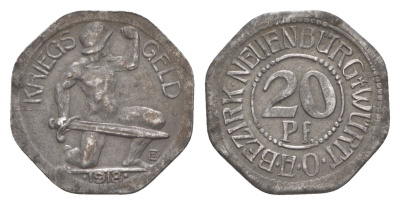 Нойенбюрг 20 пфеннигов 1918 Funck 363.1, Men05 18400.1, Men18 23022.1 железо 4643-867