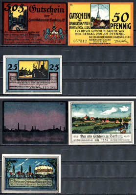 Харбург (Пуррсия, Ганновер) набор из 3 нотгельдов 1921 2193-14-1-1