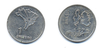 Бразилия 1 крузейро 1972 150 лет независимости KM 582 никель aUNC 51-5722