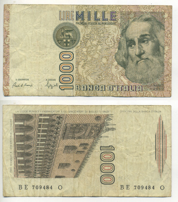 Италия 1000 лир 1982 Дворец дожеи?, Марко Поло Pick 109b 7553-14-2