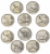 Перу лот из 10 монет по 1 соль 2017-2019 вымирающие дикие животные Перу  медь никель цинк  UNC  M67-14
