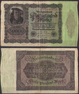 Германия 50000 марок 1922 Pick 80 бумага 2192-35-2-2