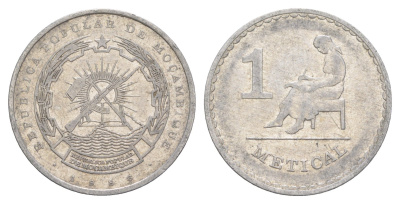 Мозамбик 1 метикал 1986 KM 99a алюминий 4646-644