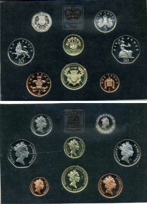 Великобритания набор из 8 монет 1986 официальный годовой набор, оригинальная пластиковая упаковка Spink PS37 PROOF 3-4-9-04