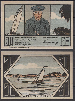 Нойштадт-ам-Рюбенберге 50 пфеннигов 1921 DeNG 2 966.1-3/8 бумага UNC (пресс) 8592-11-1-1