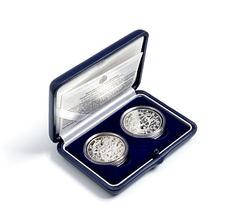 Сан-Марино набор 5 и 10 евро 2003 Олимпийские игры в Афинах 2004, виды спорта, в оригинальной коробке, с сертификатом KM 453, 454 серебро PROOF 6-5-1-02