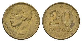 Бразилия 20 сентаво 1954 Руй Барбоза ди Оливейра KM 562 алюминиевая бронза 4625-952