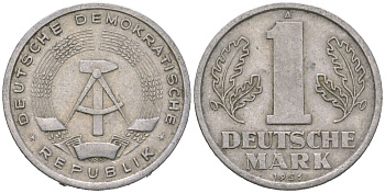 ГДР 1 марка 1956 A KM 13 алюминий 4619-612