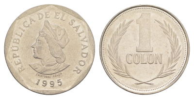 Сальвадор 1 колон 1995 KM 156b сталь плакированная никелем UNC 4642-757
