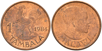 Малави 1 тамбала 1984 KM 7a сталь плакированная медью 4174-1043