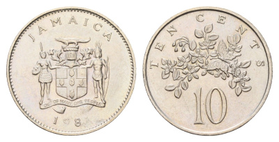 Ямайка 10 центов 1981 KM 47 медно-никель UNC 4670-1134