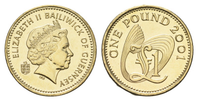 Гернси 1 фунт 2001 KM 110 никель латунь UNC 4660-845