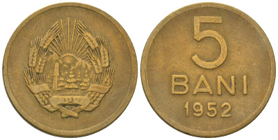 Румыния 5 бань 1952 KM 83.1 медь цинк никель 4547-253