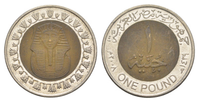 Египет 1 фунт 2007 сфинкс KM 940a биметалл 4519-213