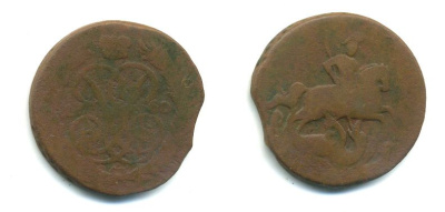 РОССИЯ 1 КОПЕЙКА 1760 медь 61-823