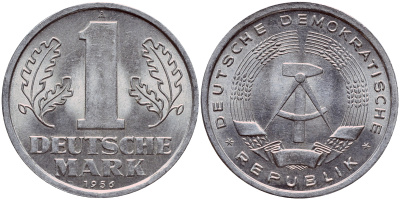 ГДР 1 МАРКА 1956 А KM 13 алюминий aUNC 1523-131