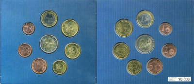 Кипр евронабор из 8 монет 2008   биметалл  UNC  1181-2-12