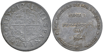 ИСПАНИЯ ЖЕТОН 1 РЕАЛ 1751 СЕРИЯ 1 ФЕРДИНАНДО VI 4561-824