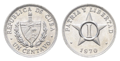 Куба 1 сентаво 1970 KM 33.1 алюминий UNC 4668-838