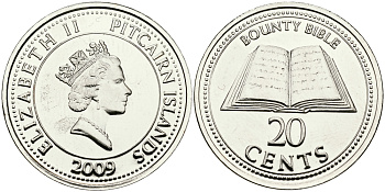 ОСТРОВ ПИТКЕРН 20 ЦЕНТОВ 2009 KM NEW UNC 540-756