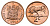 ЮАР 2 цента 1975 герб, антилопа гну KM 83 бронза PROOF 1529-814