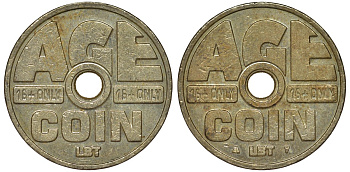 Нидерланды жетон 2004 ограничительный, для лиц достигших 16 лет, на покупку табачных изделий в автомате алюминиевая бронза 4128-943