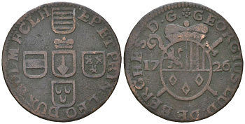 Льеж 1 лиард 1726 KM 134 медь 4615-825