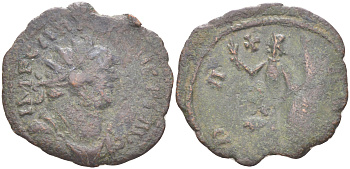 Римская Империя антониниан 287 - 293 Караузий, бюст императора, IMP CARAVSIVS PF AVG / Пация, богиня Мира, PAX AVG RIC 880 биллон 1073-12-13