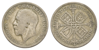 Великобритания 1 флорин 1935 Георг V (1910-1936) KM 834, Spink 4038 серебро 4642-443