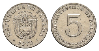 Панама 5 сентесимо 1975 KM 23.2 медно-никель UNC 4643-1248