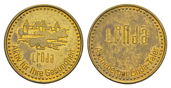 Германия аптечный жетон диаметр 23 мм, вес 8,7 гр латунь 4656-457