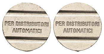 Италия жетон для выдачи напитков диаметр 24 мм, вес 5,1 гр никель 4670-653