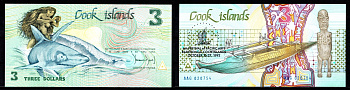 Острова Кука 3 доллара 1992 6-й Фестиваль тихоокеанских искусств на Раротонге Pick 6 бумага UNC (пресс) 8608-29-2-1