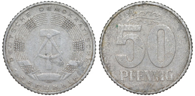 Германия 50 пфеннигов 1968 KM 12.2 алюминий 4176-123