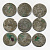 ПОЛЬША ЛОТ ИЗ 9 МОНЕТ В ПОЛТАРАК XVII век серебро M12-3-4