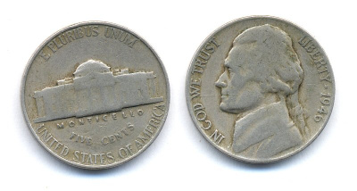 США 5 ЦЕНТОВ 1946 KM A192 медно-никель 35-1345