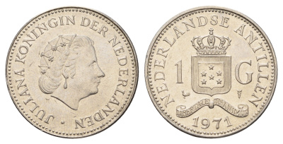 Нидерландские Антильские острова (Нидерландские Антилы) 1 гульден 1971 Юлиана (1948-1980) KM 12 никель 4671-1136